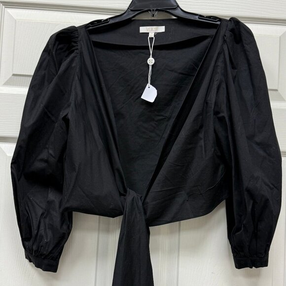 COPY - WAYF Wrap Black Blouse new. Size Med - Picture 3 of 3